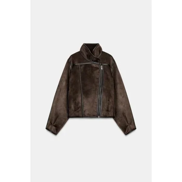 ZARA DOUBLE-FACED JACKET ZW COLLECTION - Picture 6 of 8